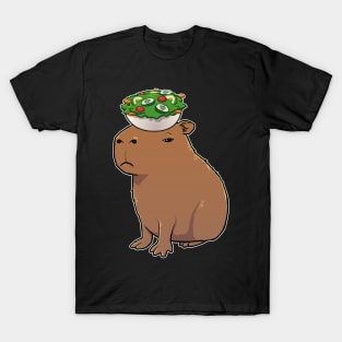 Capybara with a Garden Salad on its head T-Shirt